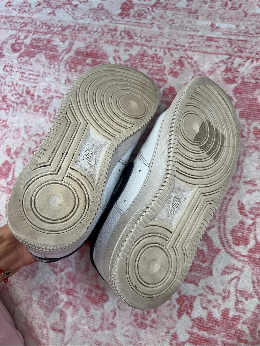 Nike White Sneakers with Black Swoosh — Women’s Low Top